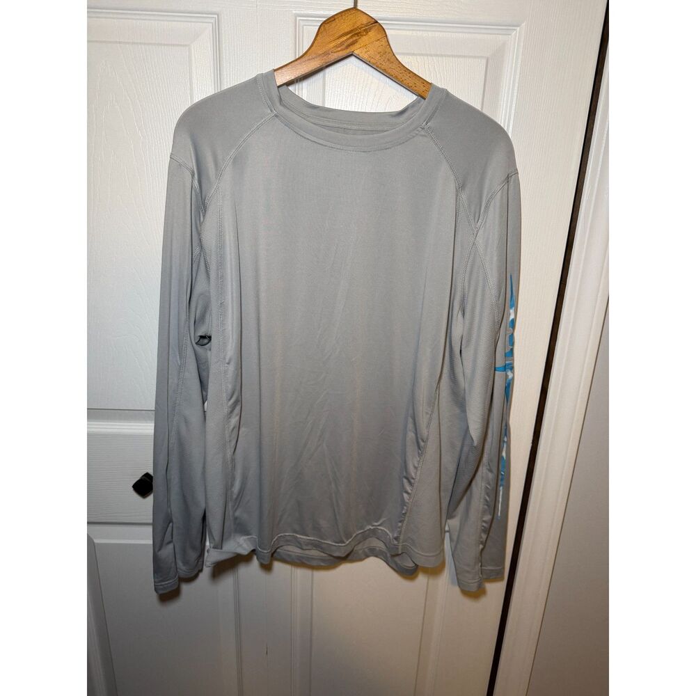 Habit Solar-Factor 40+ Performance Shirt Mens XL Gray UPF Fishing Long Sleeve